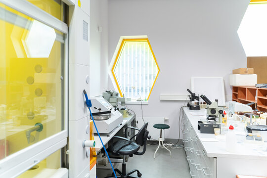 Workspace At Modern Lab Of Electronic Processes