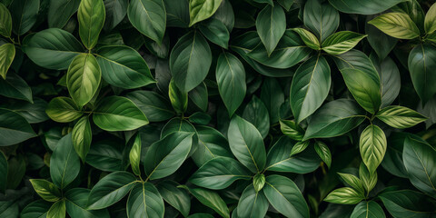 Pattern green leaves background