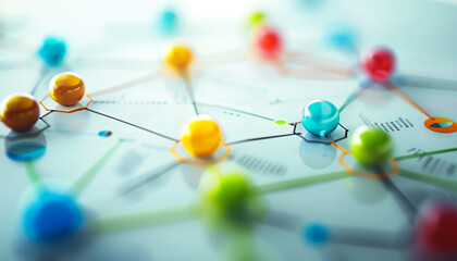 Obraz premium Concept of network connection and diversity is represented