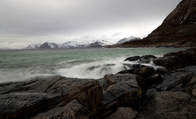 The water feature on Rørvik beach
