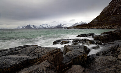 The water feature on Rørvik beach