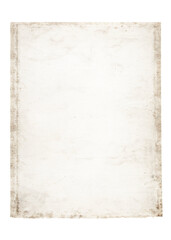 White vintage png poster, blank space, wall decoration on transparent background