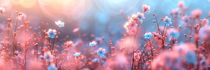 Bask in the radiant glow of a blooming meadow, where petals dance under the sun