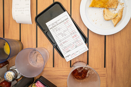 Restaurant Bill And Receipt
