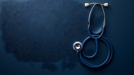 Medical Osculturist on a dark blue background. Medical concept background image - Powered by Adobe