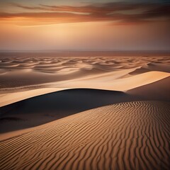 Fototapeta na wymiar An expansive desert with sand dunes stretching into the distance2