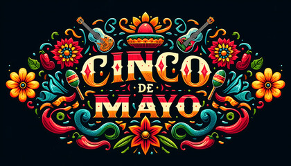 Happy Cinco de mayo background with flag for federal holiday in Mexico and Cinco de Mayo May 5 Mexican holiday, Vector illustration design for Flyer, Poster, Card, Mexican holiday, Post, Banner, Cover