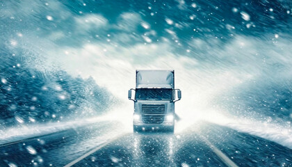 truck in the snow