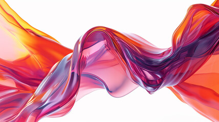 Obraz premium Purple and orange Wavy Design on White Background