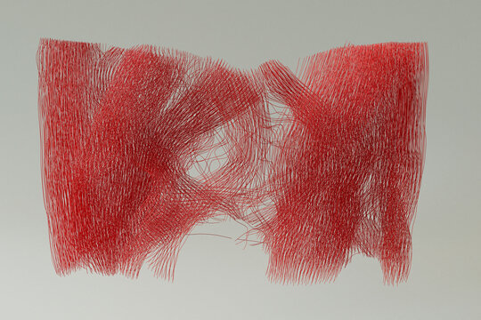 Red Thread Abstract Artwork