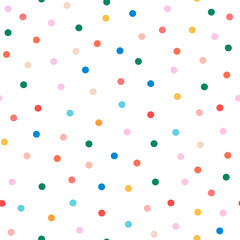 Polka dot png pattern, transparent background, colorful design