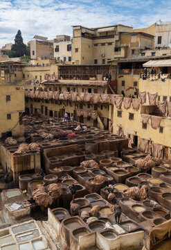 View of the tannery, Fes, Morocco