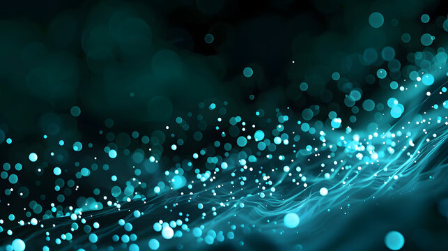 A scatter plot of population growth with a positive slope. indicating increase and abundance. The background is a mix of dark teal and black