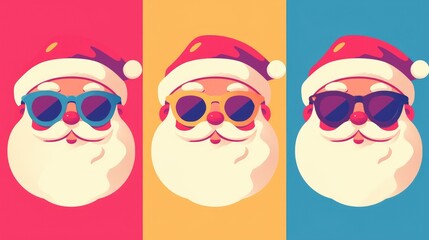 Discover a vibrant Santa Claus icon in multiple colors This simple yet festive glyph is a flat illustration perfect for adding a touch of Christmas cheer to your UI UX design website or mobi