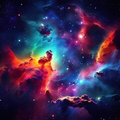 Obraz na płótnie Canvas Galaxy with deep and intense colors