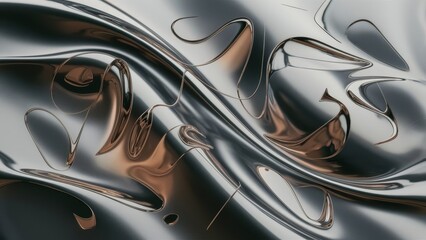 Close-up of Shiny Metal Surface