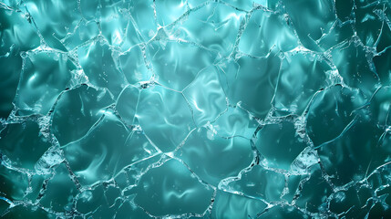 Obraz premium A wall of ice is cracked in half. illuminated in the pattern of strobe lights