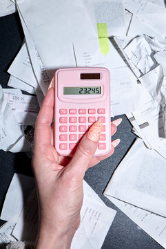 Counting Receipts on a calculator