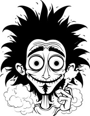 Bud Buddies Cartoon Mascots Embracing Marijuana Joint Jokers Cartoon Characters with Cannabis Wit