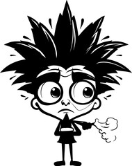 Smokin Sidekick Cartoon Character with a Joint Weed Whispers Cartoon Mascot Sharing Marijuana Moments