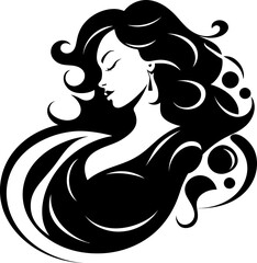 Mamas Radiance Smiling Pregnancy Icon in Vector Glowing Expectations Joyful Mother to Be Logo Emblem