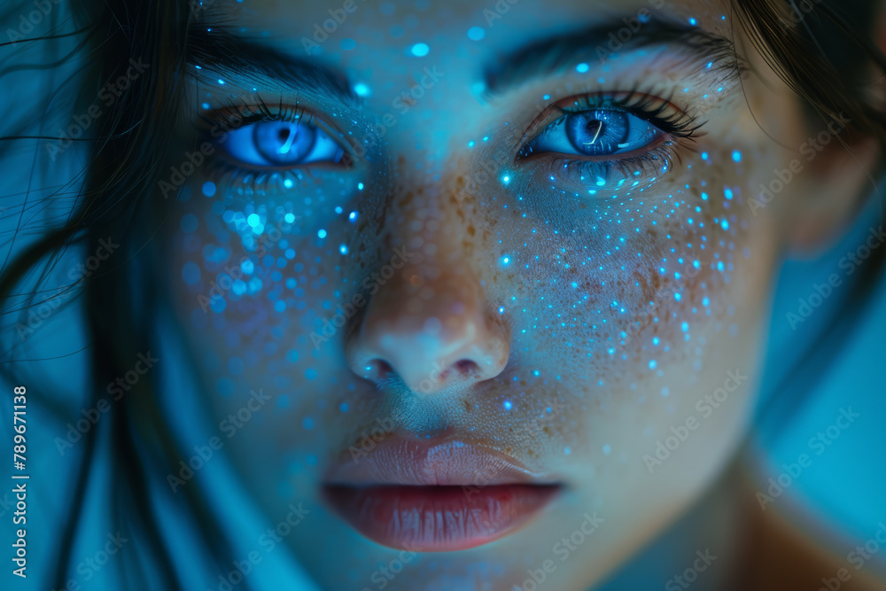 Poster an ai-driven facial recognition system identifying individuals in real-time from surveillance footag