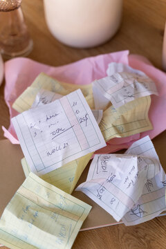 Business receipts at office