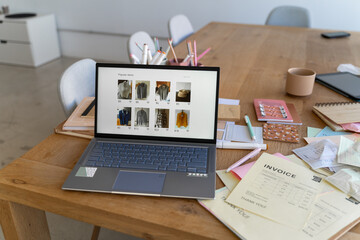 Business receipts at office