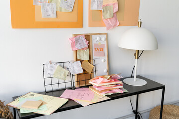 Business receipts at office