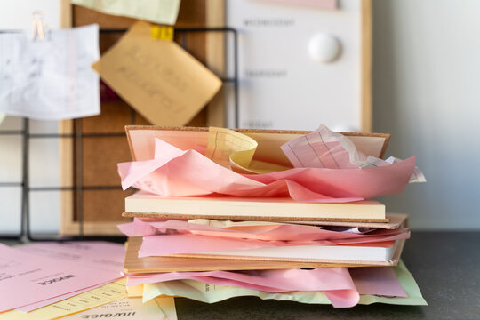 Business receipts at office