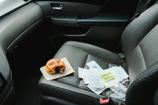 Eating and working in the Car