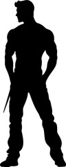 Jean Juggernaut Muscular Icon Vector Symbol Flex Fury Muscle Man Logo Design Vector