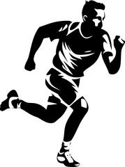 Endurance Essence Runner Icon Emblem Swift Sprinter Marathon Logo Vector