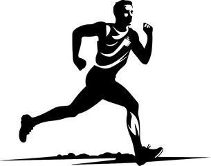 Sprint Supreme Dynamic Runner Icon Endurance Essence Marathon Logo Vector