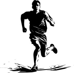 Endurance Express Sprinter Logo Icon Marathon Milestone Runner Side View Logo Design