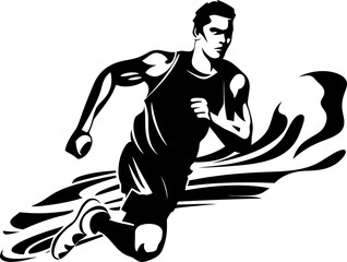 Race Radiance Sprinter Logo Vector Symbol Swift Sprinter Athlete Vector Icon