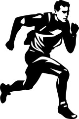 Endurance Effort Marathon Runner Emblem Design Marathon Majesty Running Iconic Symbol