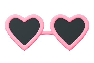 Heart sunglasses png sticker, accessory 3D cartoon transparent background