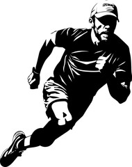 Velocity Vista Runner Side View Logo Vector Sprinter Surge Athlete Vector Iconic