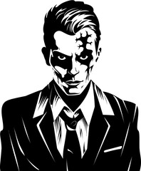 Morbid Machination Psycho Killer Symbol Vector Dark Descent Murderer Emblem Emblem