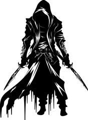 Soul Slayer Combat Reaper Icon Design Shadow Strike Reaper Weapon Vector