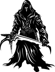Deaths Arsenal Reaper Vector Logo Soul Slayer Combat Weapons Icon Design