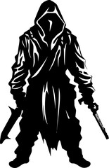 Eerie Blade Bearer Combat Reaper Symbol Phantom Harvest Reaper Weapon Vector