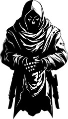 Reapers Grim Guard Weapons Emblem Shadows Soul Slayer Combat Reaper Vector Logo
