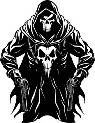 Eerie Edge Enforcer Combat Reaper Symbol Phantom Furys Fateful Arms Weapons Vector Logo