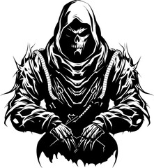 Grim Reapers Ghostly Arsenal Weapon Symbol Design Deaths Dreadful Defender Combat Reaper Icon