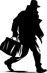 Thiefs Trove Stolen Bag Icon Vector Pillaged Purse Robber Emblem Design
