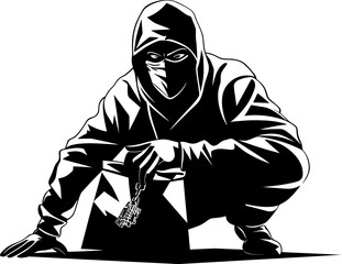 Shadowy Swag Stolen Bag Emblem Logo Looted Legacy Robber Vector Emblem