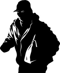 Shadow Sack Stolen Bag Icon Symbol Bandits Bounty Robber Emblem Design