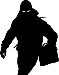 Bandits Haul Robber Emblem Design Larceny Looter Stolen Bag Symbol